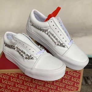 VANS OLD SKOOL PLATFORM CHAIN TRUE WHITE WMNS